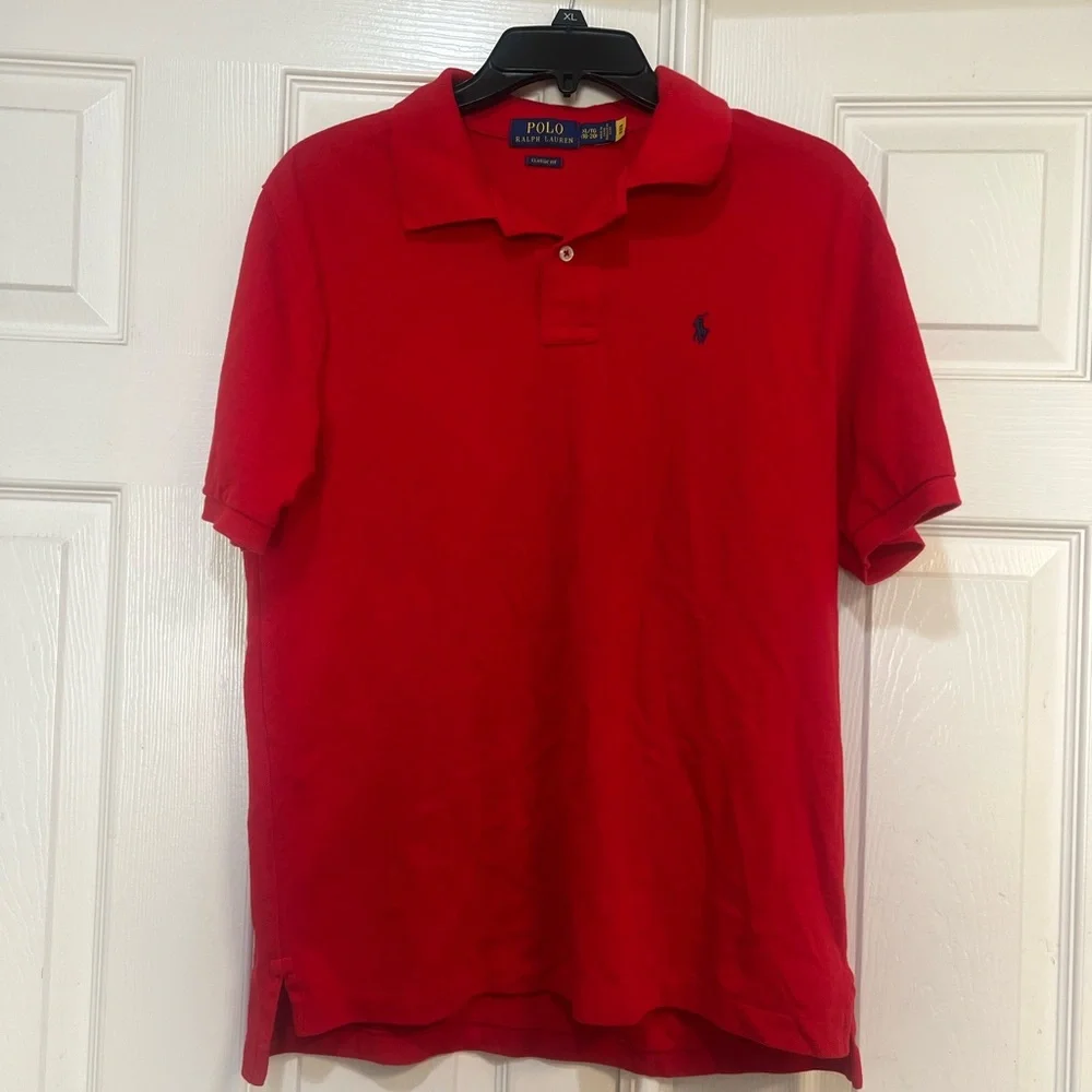 Polo Ralph Lauren Mens XL Classic Fit Short Sleeve‎ Red Rugby Pony